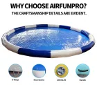 Blue-White Contrast Round Inflatable Water Pool: A High-Temperature Heat-Sealed, Fast-Inflation Urban Lawn Cool Station
