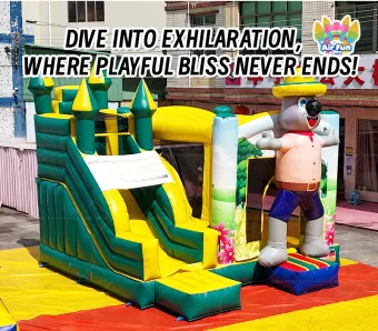 PVC Tarpaulin Lightweight Inflatable Bounce House Combo with Bouncy Castle and Inflatable Bouncer