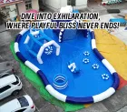 Blue-White Contrast Inflatable Obstacle Water Pool: A High-Temperature Heat-Sealed, Fast-Inflation Parent-Interactive Water Park