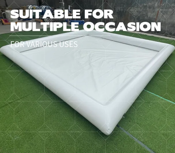 Minimalist White Square Inflatable Play Pool: A High-Temperature Heat-Sealed, Fast-Inflation Versatile Play Base