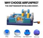 Factory Price AirFunPro PVC Tarpaulin Lightweight Inflatable Bouncy Castle with Slide and Pool for Kids