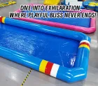 Deep Blue Contrast Long Inflatable Play Pool: A High-Temperature Heat-Sealed, Fast-Inflation Linear Parent-Child Interactive Venue