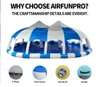 Blue-White Striped Dome Inflatable Water Station: A High-Temperature Heat-Sealed, Fast-Inflation Urban Resort-Style Play Core