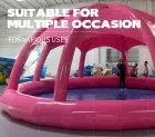 Solid Pink Dome Inflatable Water Castle: A High-Temperature Heat-Sealed, Fast-Inflation Girlish Heart Exclusive Play Sanctuary