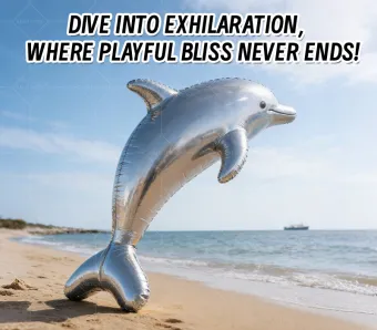Mirrored PVC Inflatable Dolphin Installation: A Dual Container of Seaside Breeze and Healing Experience