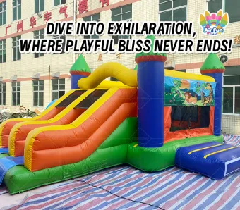 Commercial PVC Inflatable Bounce House Jump Castle with Easy Setup Customizable Size for Rental & Events