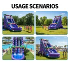 Purple Rainbow Themed Dual Lane Water Slide | EN14960 Certified, Customizable