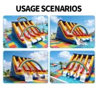 Rainbow Arch 4-Lane Inflatable Water/Dry Slide | EN14960 Certified, Customizable