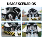 Jet Fighter Themed Triple Lane Inflatable Slide Ideal for Amusement Parks & Events