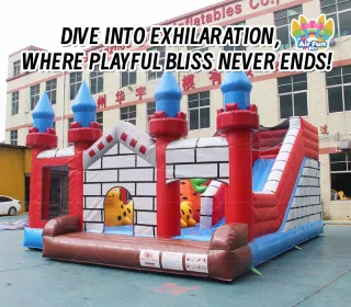 Cheap Inflatable Bouncer-Children Cartoon Bounce and Slide Bouncy Castle Combo Toy PVC Material Easy Setup