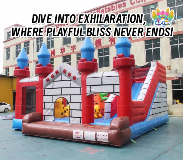 Cheap Inflatable Bouncer-Children Cartoon Bounce and Slide Bouncy Castle Combo Toy PVC Material Easy Setup