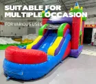 Children's Cartoon Inflatable Bouncy Castle Slide Combo PVC Material Easy Setup Customizable Size for Parties Rentals