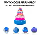 Customizable Multi-Color UV Printed Waterproof Birthday Inflatable Cake Balloon Electric Pump 10-12ft Outdoor Event Decoration
