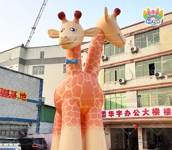 Entertainment Decoration Custom PVC Giant Inflatable Giraffe Playground Imitated Blow up Animal Sculpture Waterproof for Display