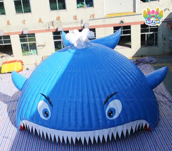 Inflatable Shark Costume UV Electric Air Pump Inflated Waterproof 10-12ft Dimensions Multi-Color for Christmas Birthday Events