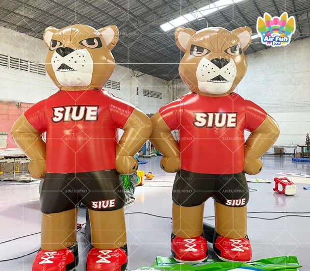 Custom Giant Inflatable Tiger Animal Shape Cartoon LED Light Waterproof UV Printed Electric Air Pump for Trade Show Advertising