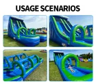 14.5m Dual Lane Inflatable Water Slide | EN14960 Certified, Customizable