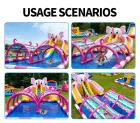 15m x 10m Pink Elephant Themed Inflatable Water Park | EN14960 Certified, Customizable