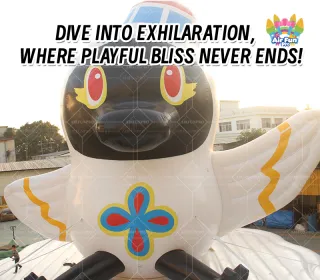 Big Advertising Inflatable Chick Character Cartoon Custom UV Printed Waterproof Balloon Star Space Theme