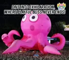 Giant Inflatable Fish & Octopus Balloon Multi-Color Waterproof Inflatable for Outdoor Use