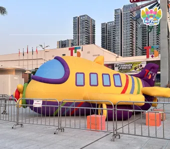 HOT SALE Outdoor Advertising Big 5m UV Printed Waterproof Inflatable Aircraft with Electric Blower Wholesale PVC Airplane Toy