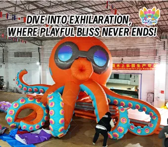 New Cute Inflatable Balloon Octopus UV Printed Waterproof Outdoor Advertising Use PVC for Children