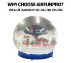 Airfunpro Holiday Decoration Inflatable Snow Globe Ball 10-12ft Waterproof UV Printed for Christmas Events