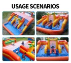 Tropical Rainbow Multi-Lane Inflatable Water Slide