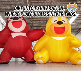 Giant Furry Inflatable Ball Balloon Christmas Party Decor Plush Large Blow up Multi-Color Cartoon Model