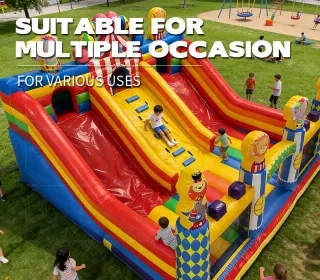 Custom-Size Circus Inflatable Slide | Ideal for Amusement Parks & Events