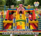 Custom-Size Circus Inflatable Slide | Ideal for Amusement Parks & Events