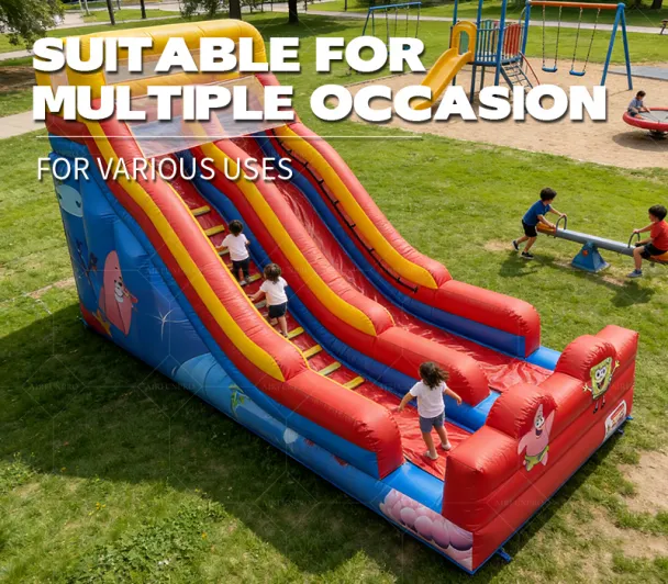 Custom-Size SpongeBob Inflatable Slide Certified Safe, Kid-Approved