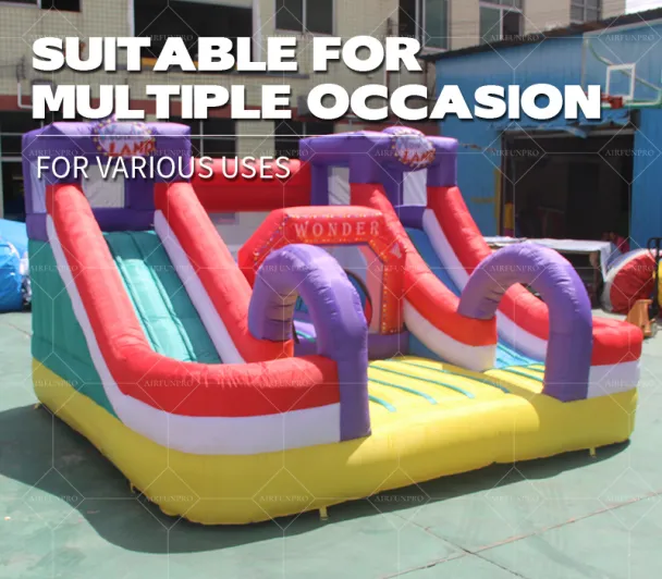 Wonder Land Themed Dual Lane Inflatable Slide | EN14960 Certified, Customizable