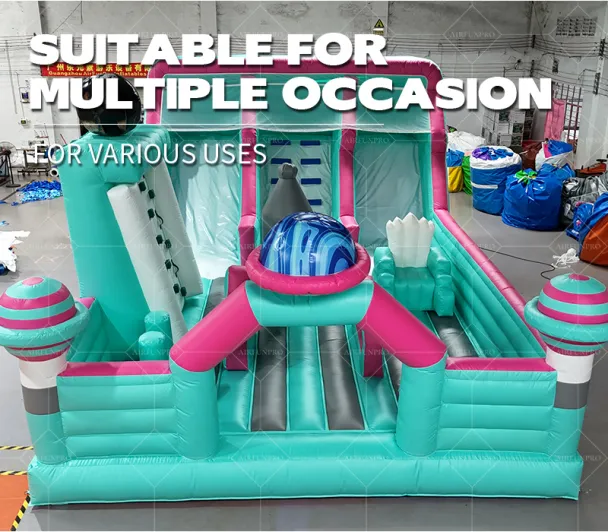 Space Adventure Inflatable Slide: Blast Off to Galactic Fun!