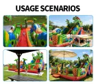 Dinosaur Jungle Inflatable Slide: Roar into Prehistoric Adventure!