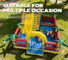 Jungle Animal Themed Multi-Lane Inflatable Slide | EN14960 Certified