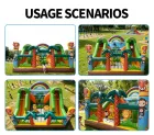 Jungle Animal Themed Multi-Lane Inflatable Slide | EN14960 Certified