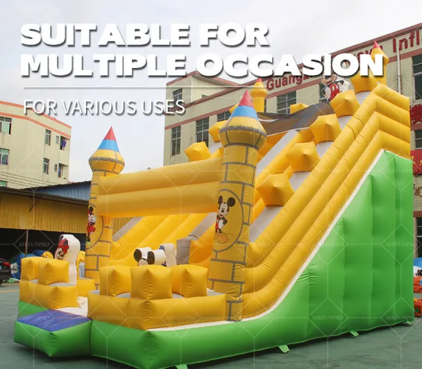 Mickey Mouse Castle Themed Inflatable Slide | EN14960 Certified