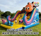 Slide & Splash! Underwater Themed Inflatable Water/Dry Slide