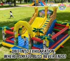 Giraffe Tower Inflatable Slide Jungle Animal Themed Inflatable Water/Dry Slide