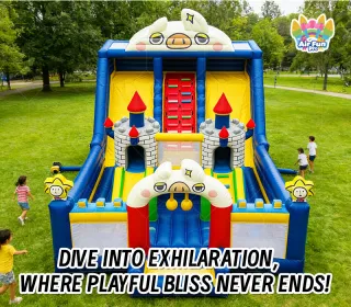 Custom-Size Dream Castle Inflatable Slide | Ideal for Amusement Parks & Kids’ Events