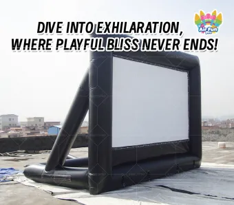 Portable Inflatable Projector Screen PVC Material Waterproof Design Electric Pump Inflation-Outdoor Cinema for Setup