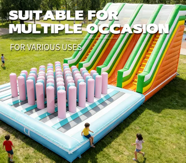 AirFunPro Giant PVC Inflatable Water Slide Castle with Bouncy Jumping Areas for Kid Party Games-Hot Sale