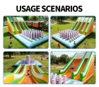 AirFunPro Giant PVC Inflatable Water Slide Castle with Bouncy Jumping Areas for Kid Party Games-Hot Sale