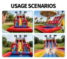 AirFunPro Giant PVC Inflatable Water Slide Castle with Bouncy Area for Kid Parties & Backyard Use