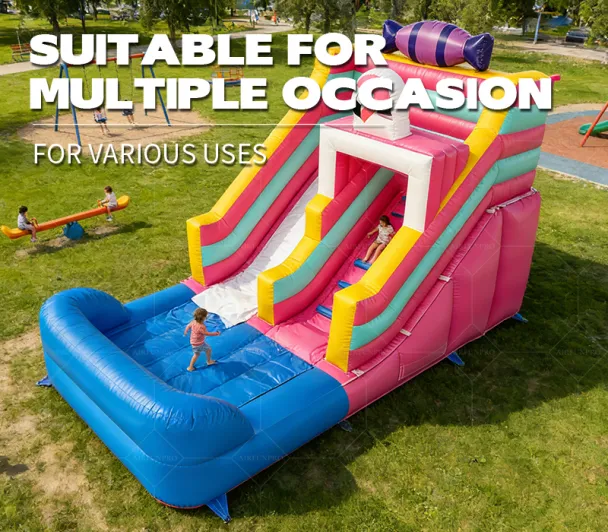Giant PVC Inflatable Bouncy Castle with Slide and Pool Commercial Jumping Castle for Event Rental