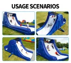 Commercial-Grade Blue Inflatable Water Slide: 0.55mm Plato PVC, EN14960 Certified for Reliability