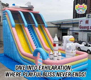 Giant PVC Inflatable Castle for Indoor/Outdoor Use Family & Children's Jumping Bed & Playhouse with Slide