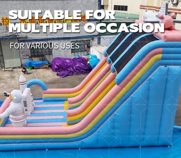 Giant PVC Inflatable Castle for Indoor/Outdoor Use Family & Children's Jumping Bed & Playhouse with Slide