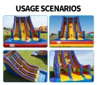 Vibrant Triple-Lane Inflatable Water Slide: Premium Construction for Long-Lasting Performance